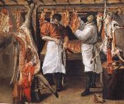 Annibale Carracci the butcher store oil